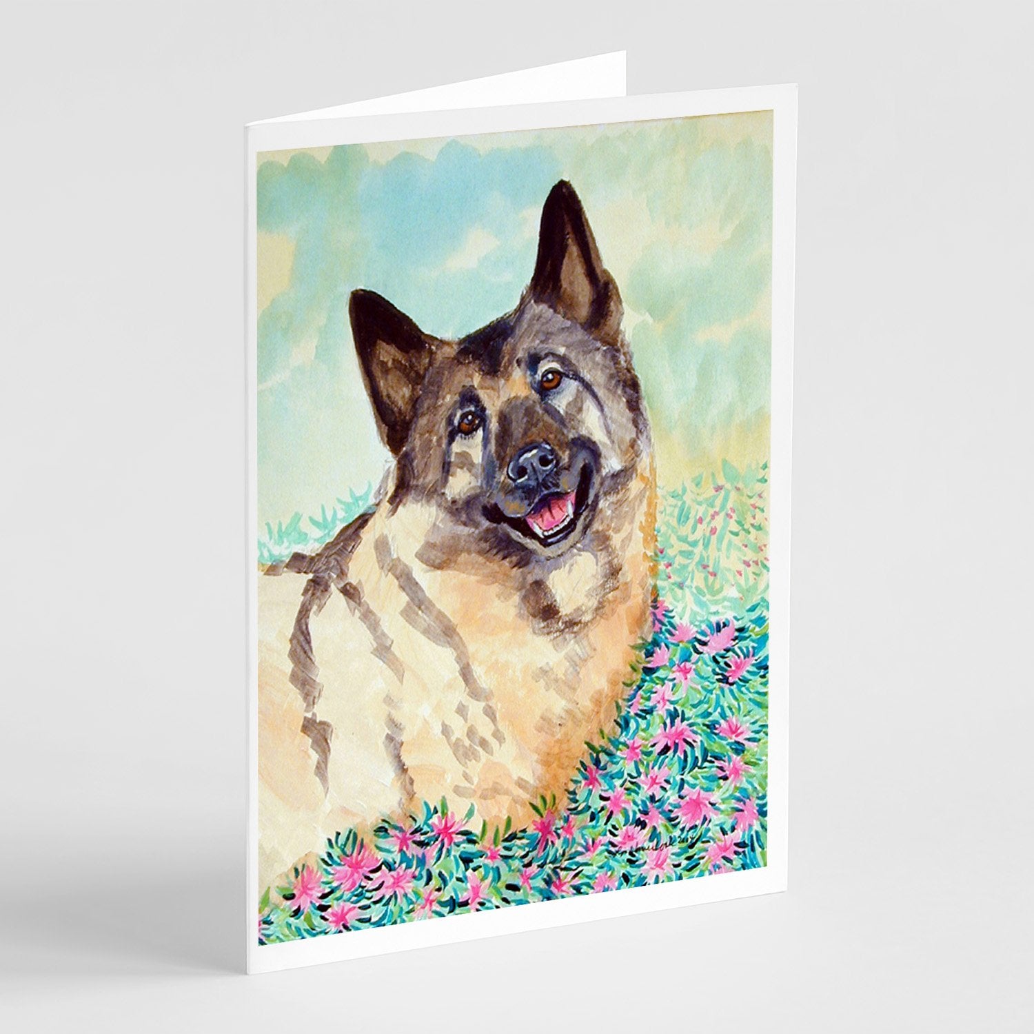 Buy this Norwegian Elkhound  Greeting Cards and Envelopes Pack of 8