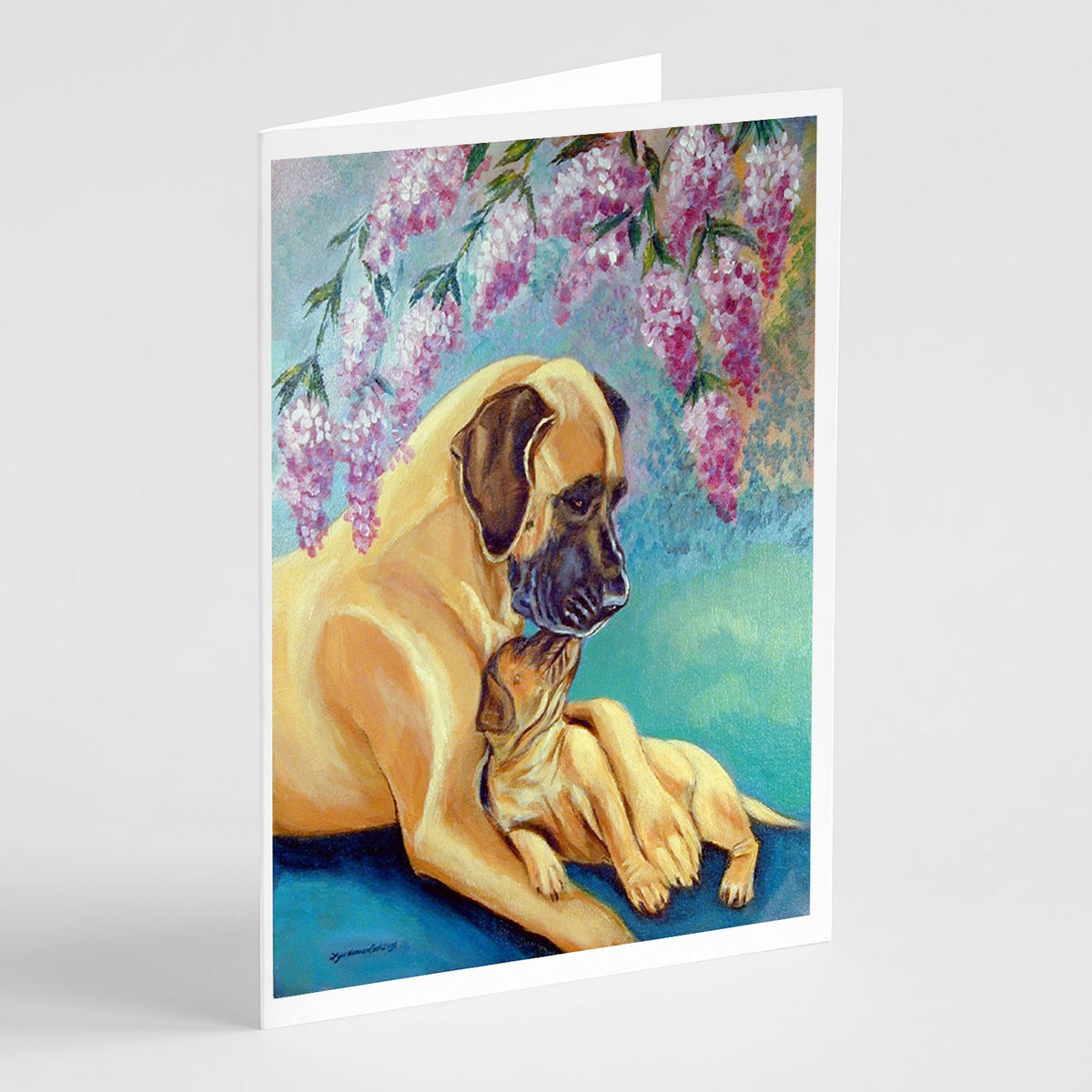 Buy this Great Dane and puppy  Greeting Cards and Envelopes Pack of 8