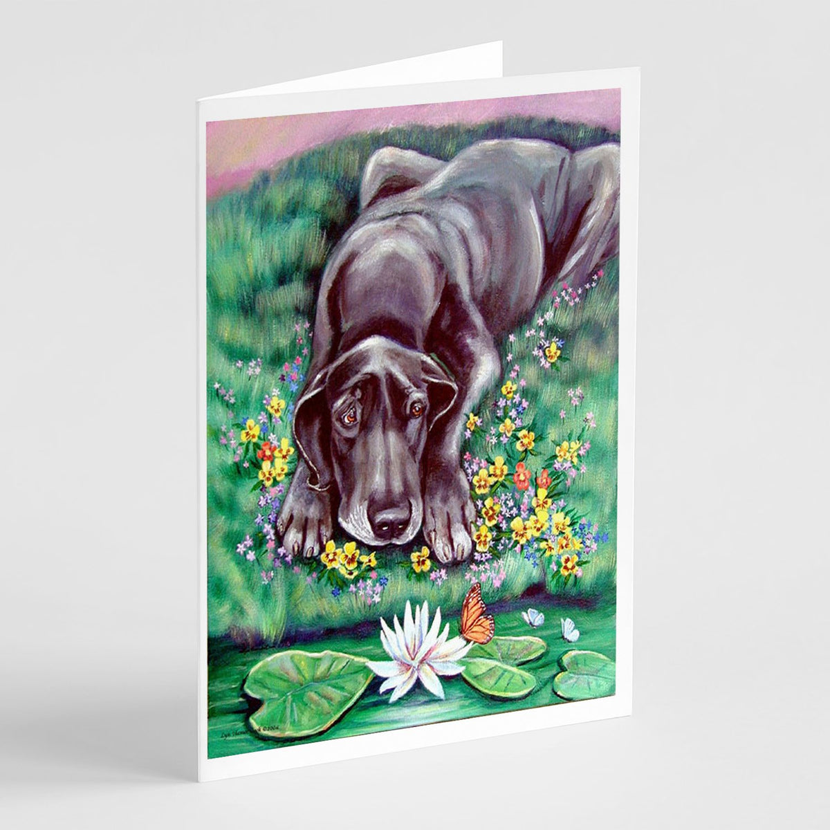 Buy this Blue Great Dane  Greeting Cards and Envelopes Pack of 8