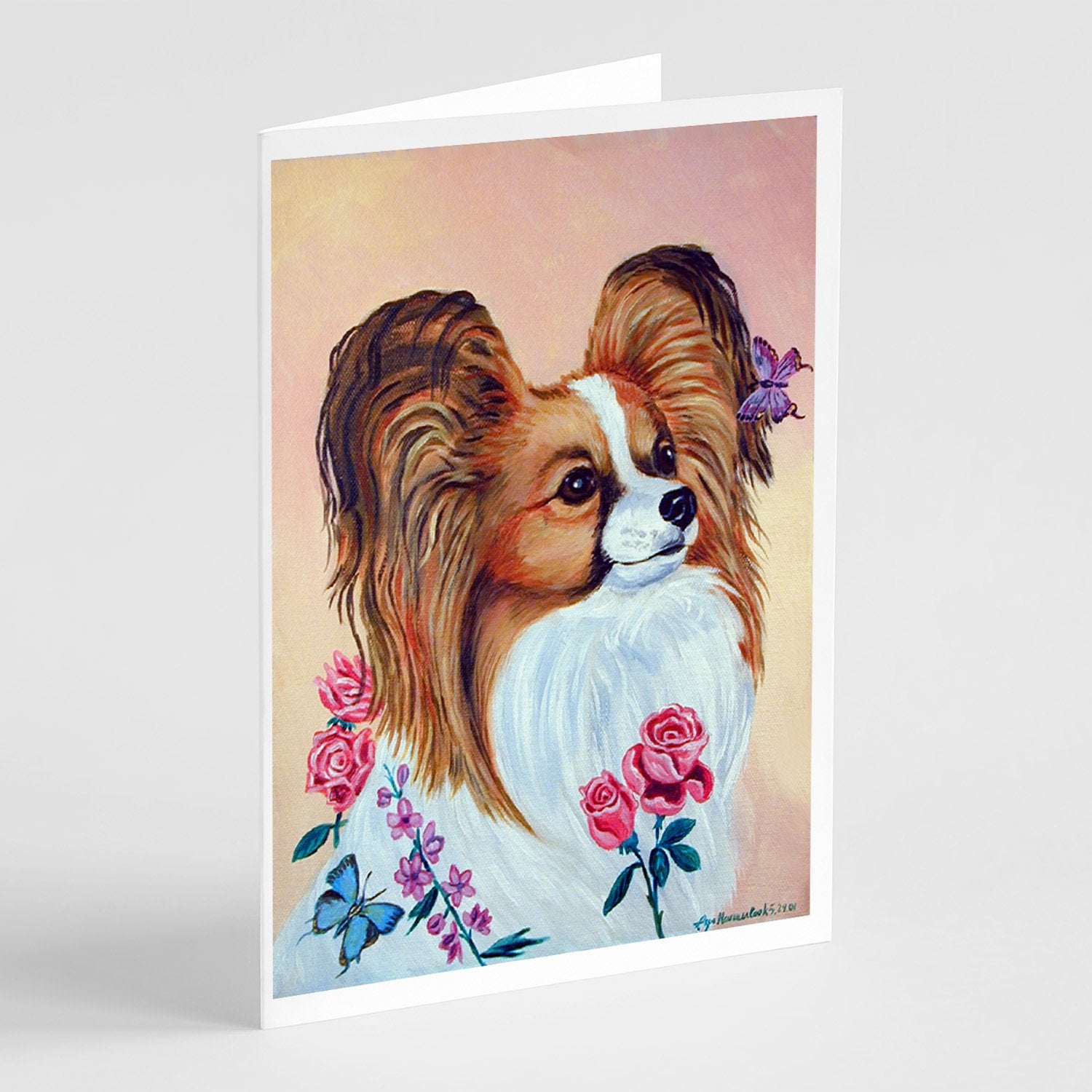 Buy this Papillon Greeting Cards and Envelopes Pack of 8