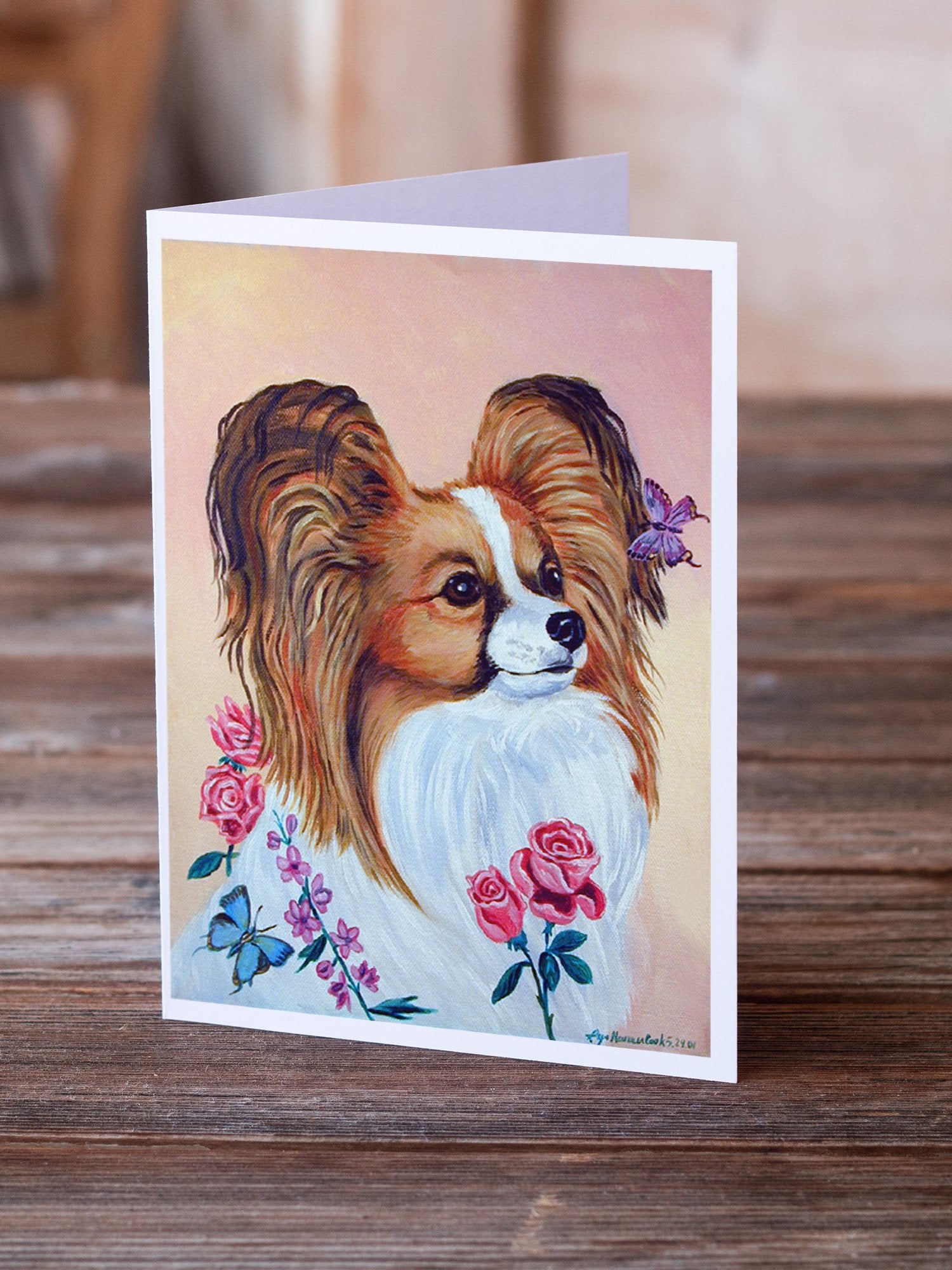 Buy this Papillon Greeting Cards and Envelopes Pack of 8