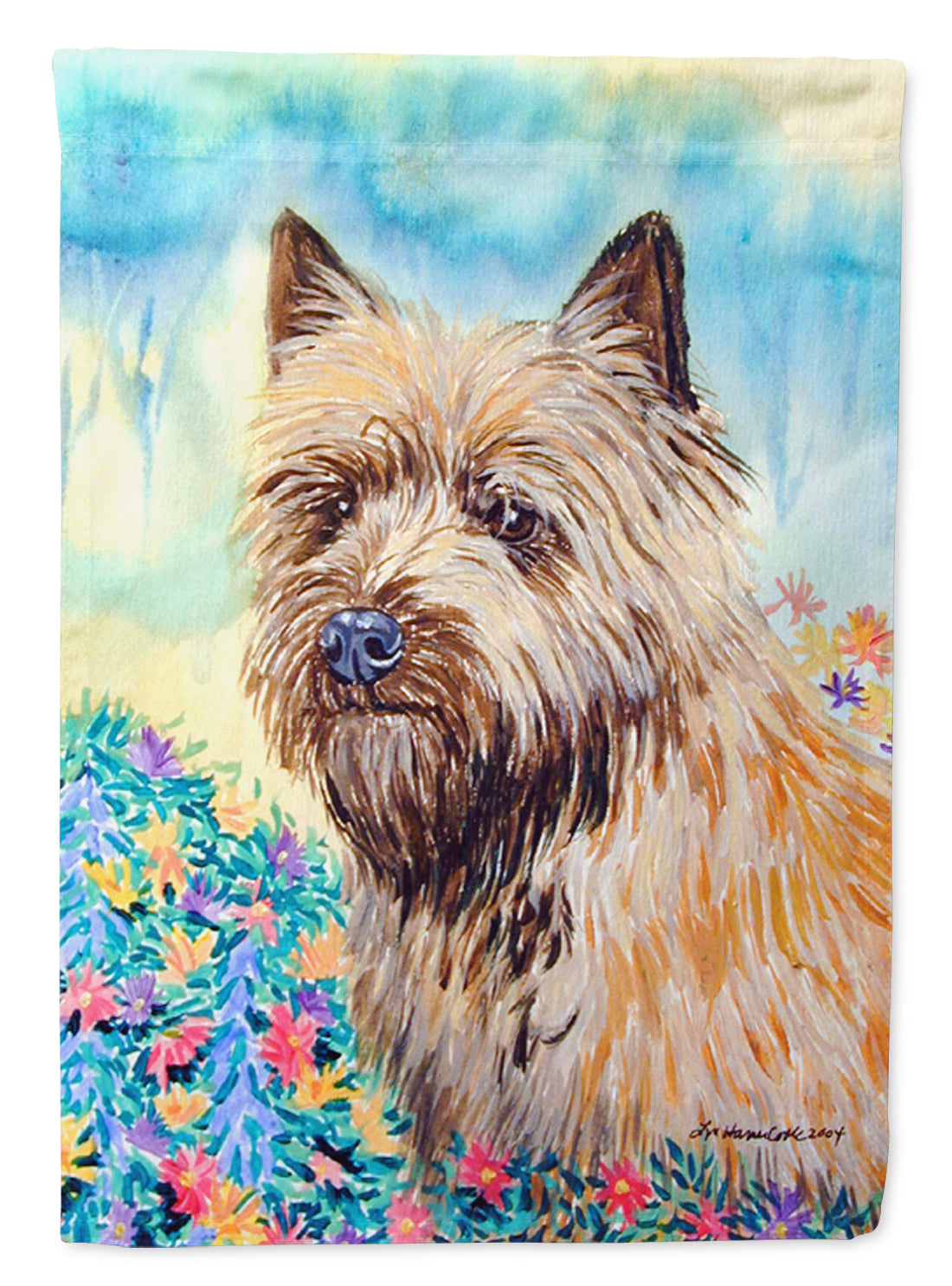 Cairn Terrier Flag Garden Size.