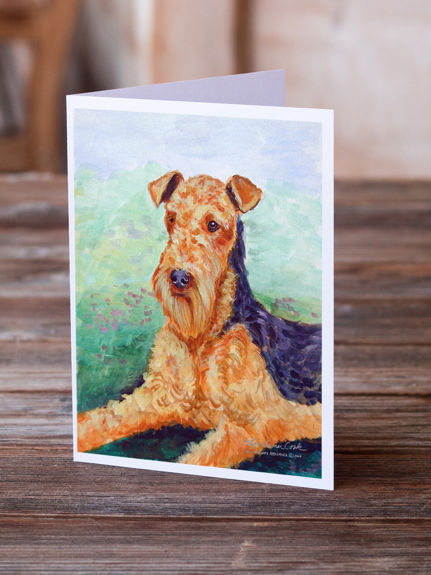 Airedale Terrier Greeting Cards and Envelopes Pack of 8 - the-store.com