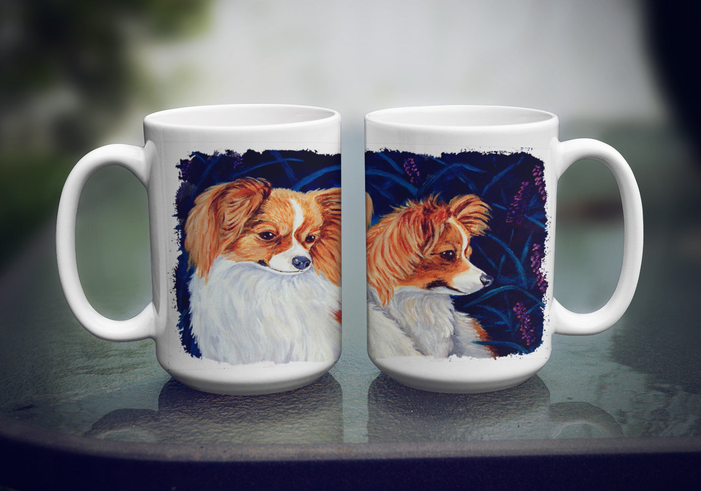 Papillon Dishwasher Safe Microwavable Ceramic Coffee Mug 15 ounce 7241CM15  the-store.com.