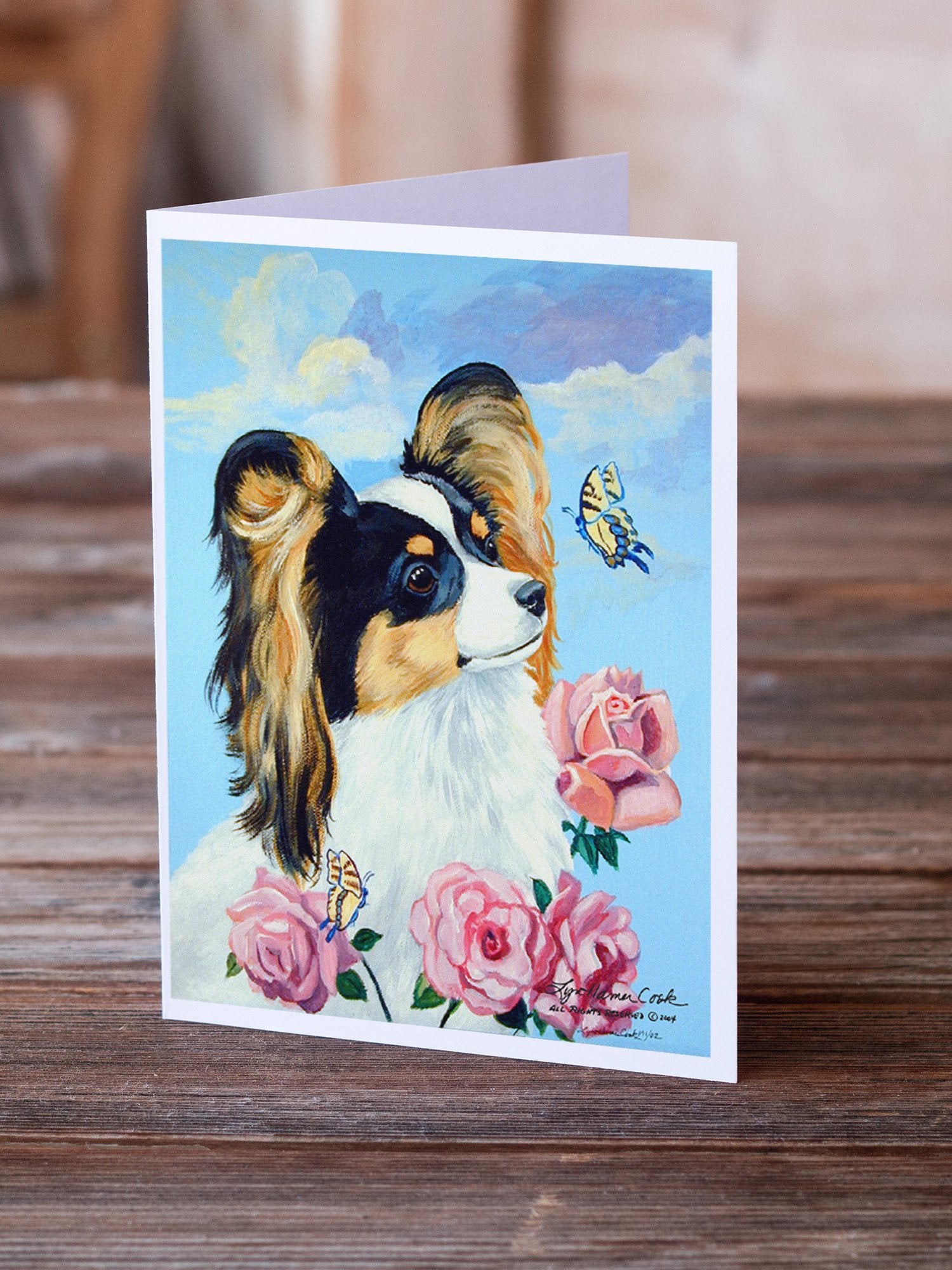 Buy this Papillon  Greeting Cards and Envelopes Pack of 8