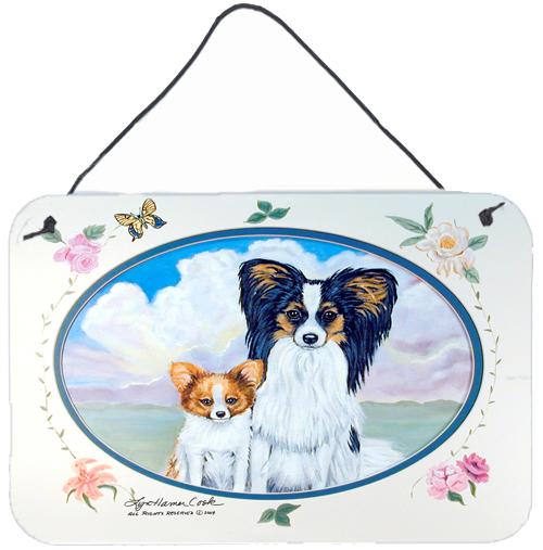 Papillon  Aluminium Metal Wall or Door Hanging Prints by Caroline&#39;s Treasures