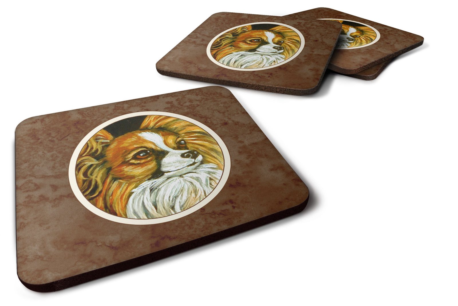 Papillon Foam Coaster Set of 4 7248FC - the-store.com