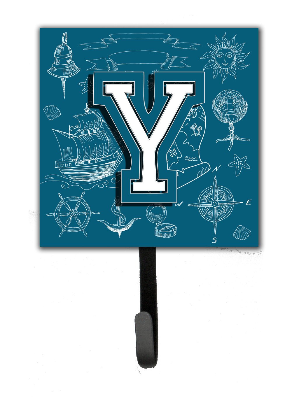 Letter Y Sea Doodles Initial Alphabet Leash or Key Holder CJ2014-YSH4 by Caroline's Treasures