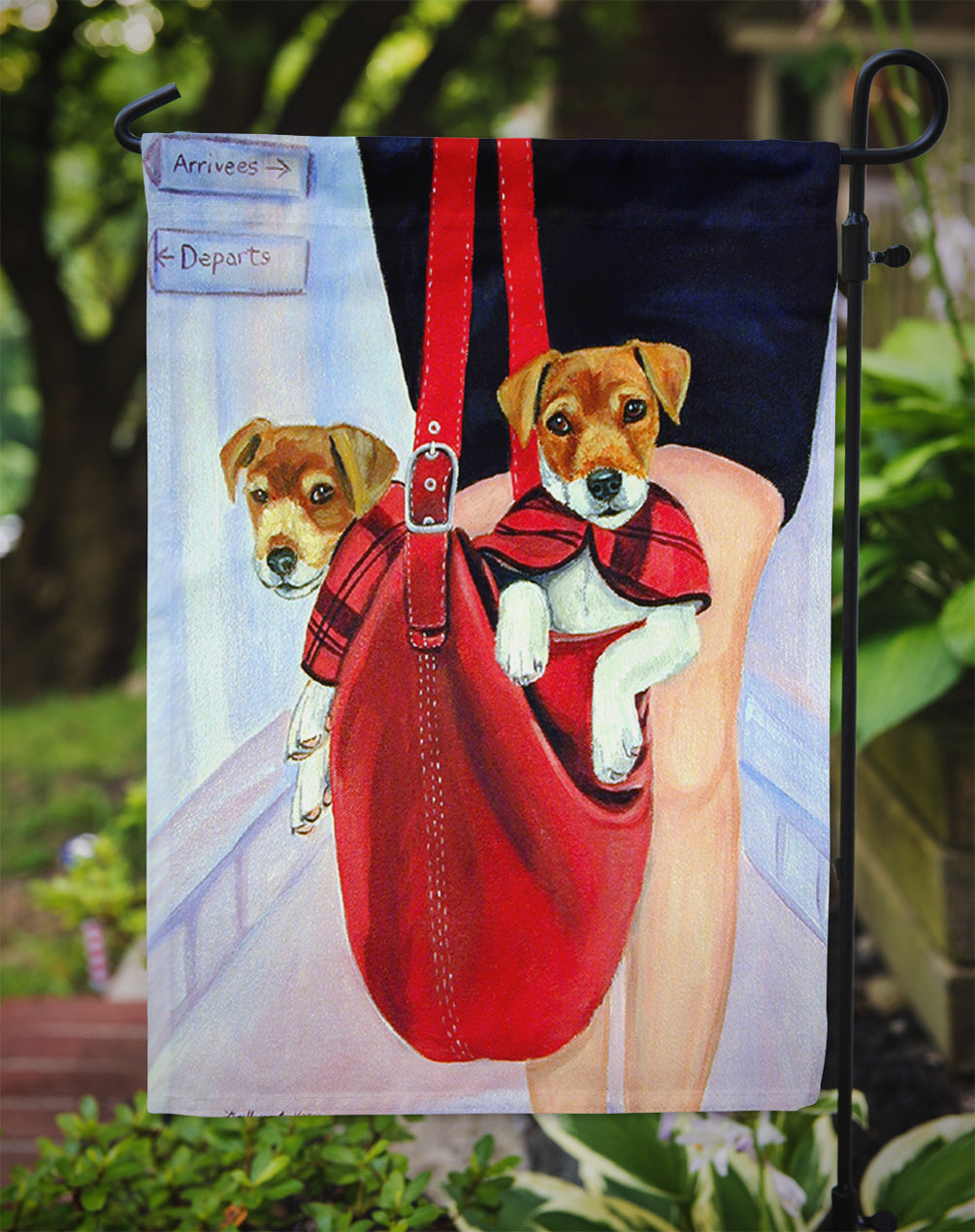 Jack Russell Terrier Flag Garden Size.