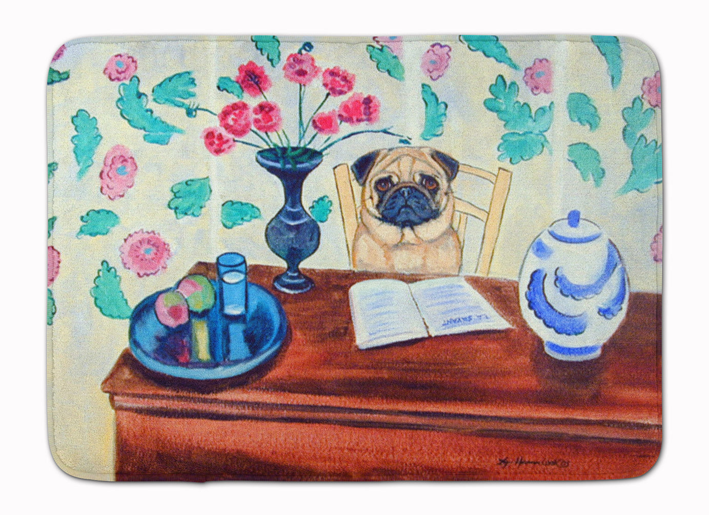 Pug Machine Washable Memory Foam Mat 7253RUG - the-store.com