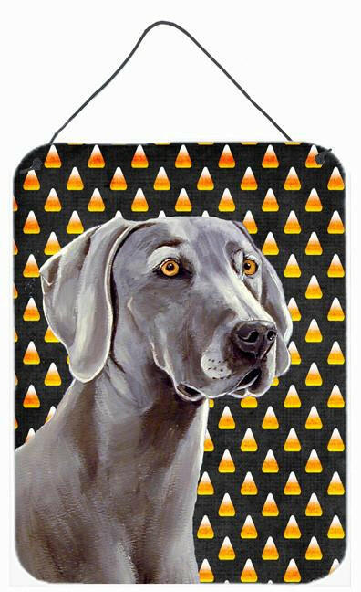 Weimaraner Candy Corn Halloween Portrait Wall or Door Hanging Prints by Caroline's Treasures