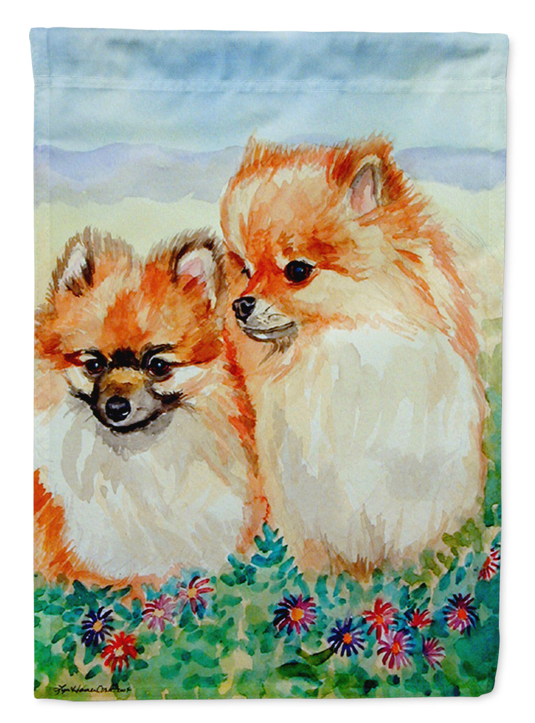 Pomeranian Flag Garden Size.