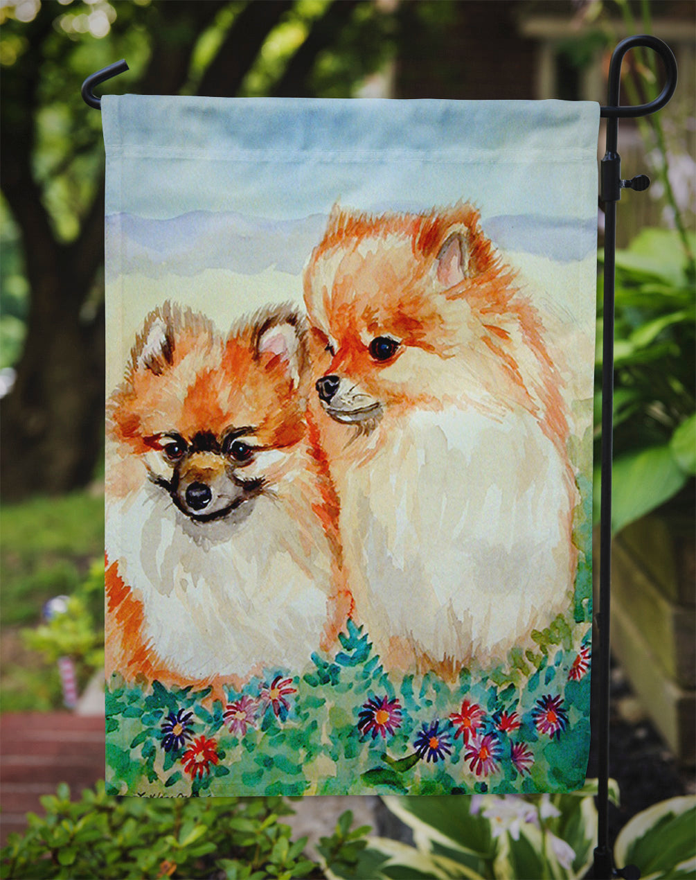 Pomeranian Flag Garden Size.