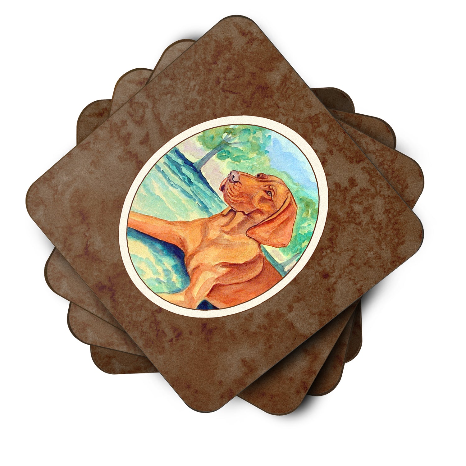 Vizsla Foam Coaster Set of 4 7264FC - the-store.com