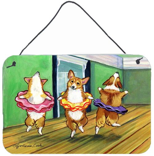 Little Ballerina Corgi Aluminium Metal Wall or Door Hanging Prints by Caroline's Treasures