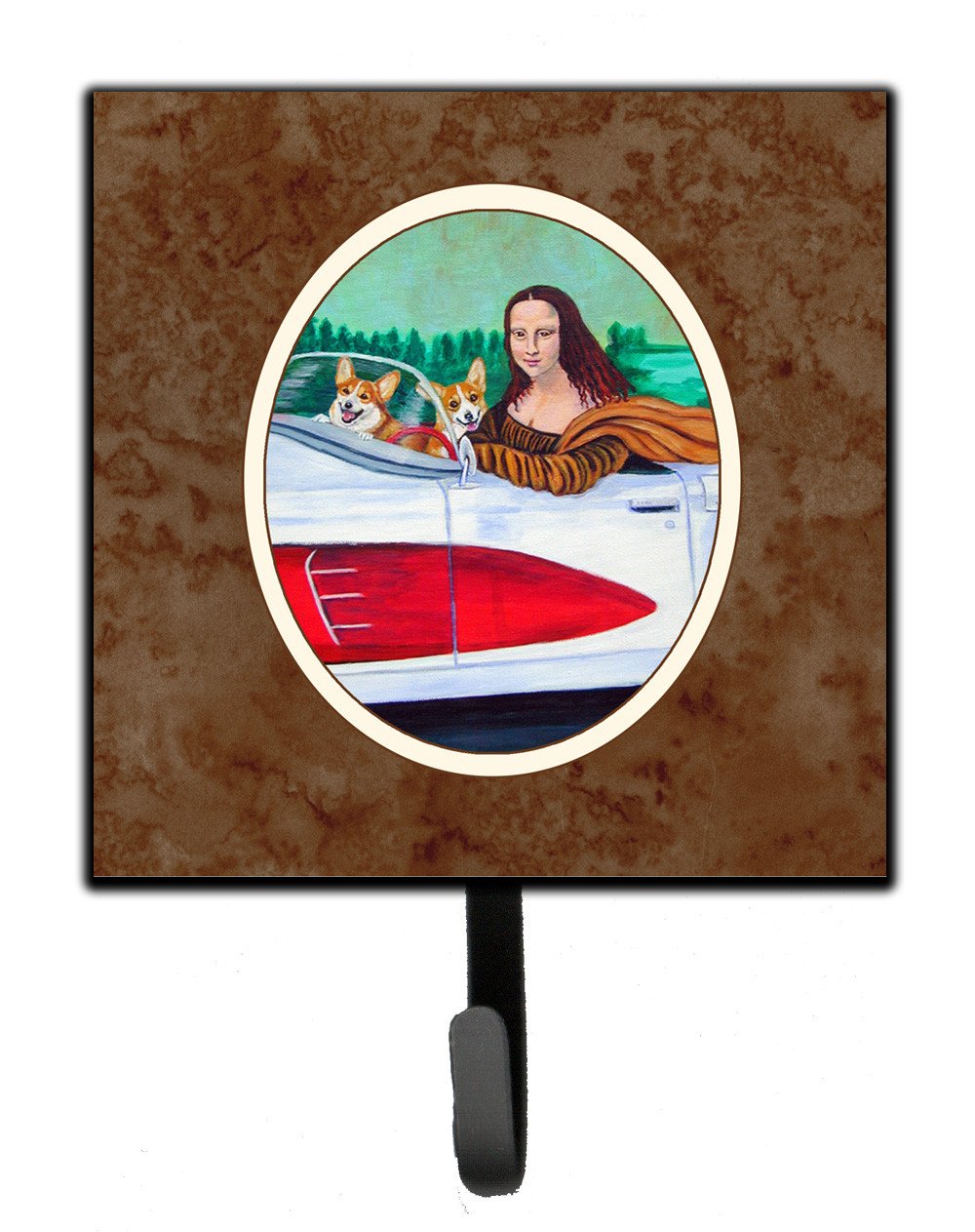 Mona Lisa with  Corgi Leash or Key Holder 7284SH4 by Caroline&#39;s Treasures