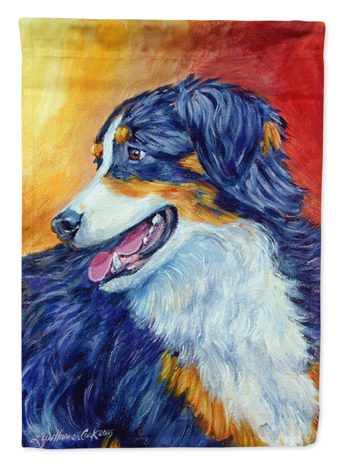 Australian Shepherd Flag Canvas House Size  the-store.com.