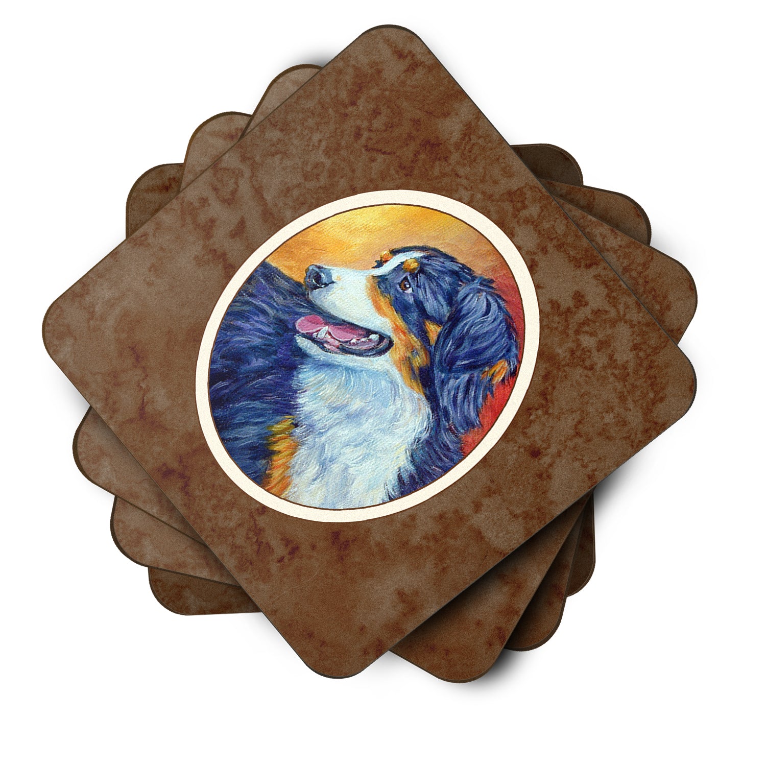 Australian Shepherd Foam Coaster Set of 4 7288FC - the-store.com