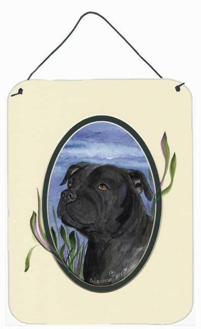 Staffie Aluminium Metal Wall or Door Hanging Prints by Caroline's Treasures