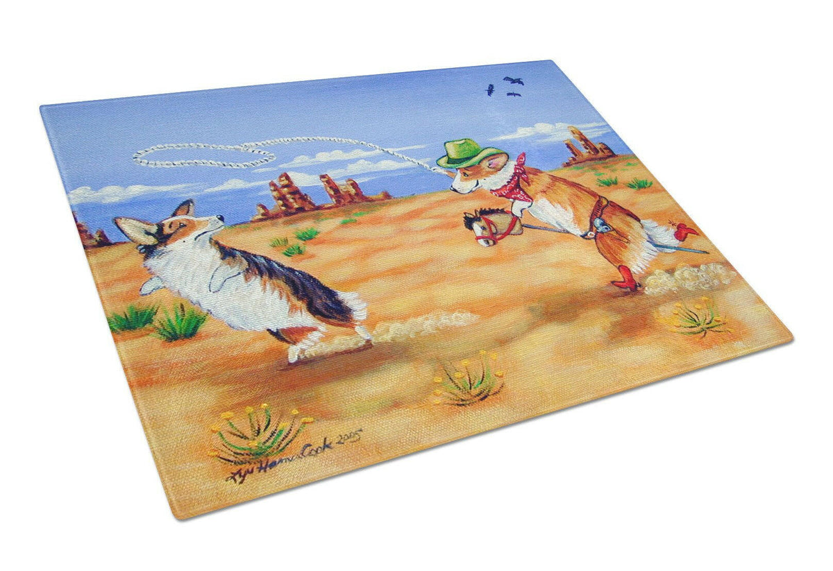 Corgi Glass Cutting Board Large by Caroline&#39;s Treasures