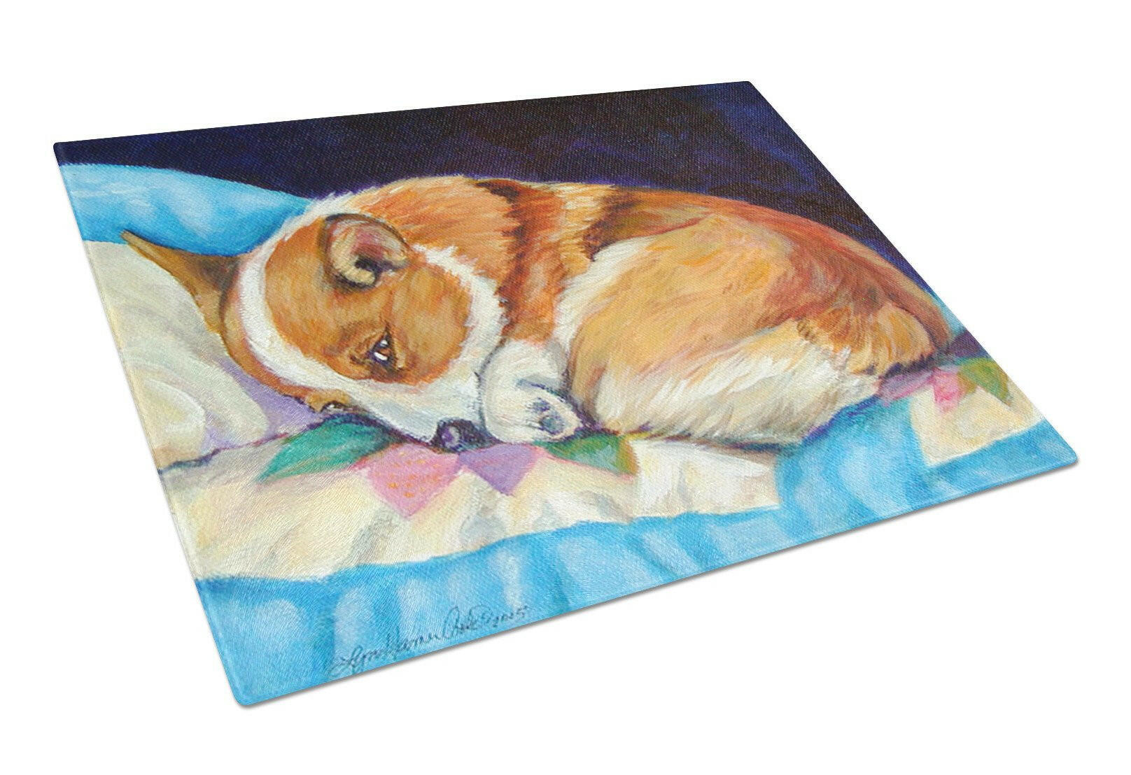 Corgi Glass Cutting Board Large by Caroline's Treasures