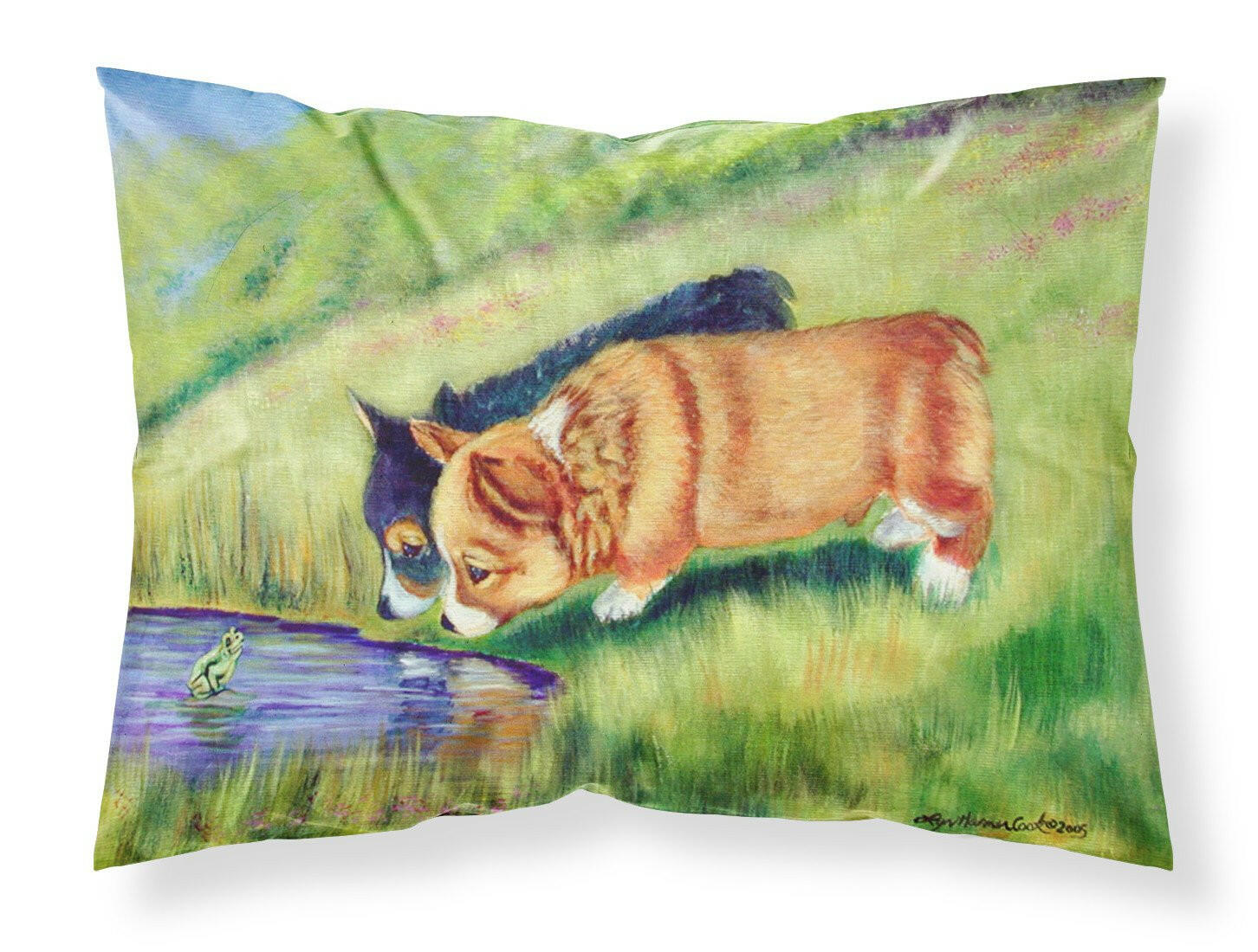 Corgi Moisture wicking Fabric standard pillowcase by Caroline's Treasures