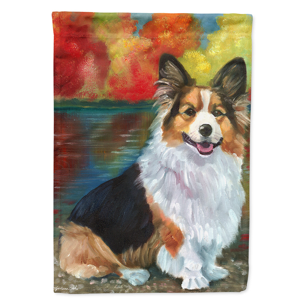 Corgi by the lake Flag Canvas House Size 7294CHF  the-store.com.