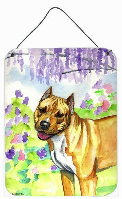 Pit Bull Aluminium Metal Wall or Door Hanging Prints by Caroline&#39;s Treasures