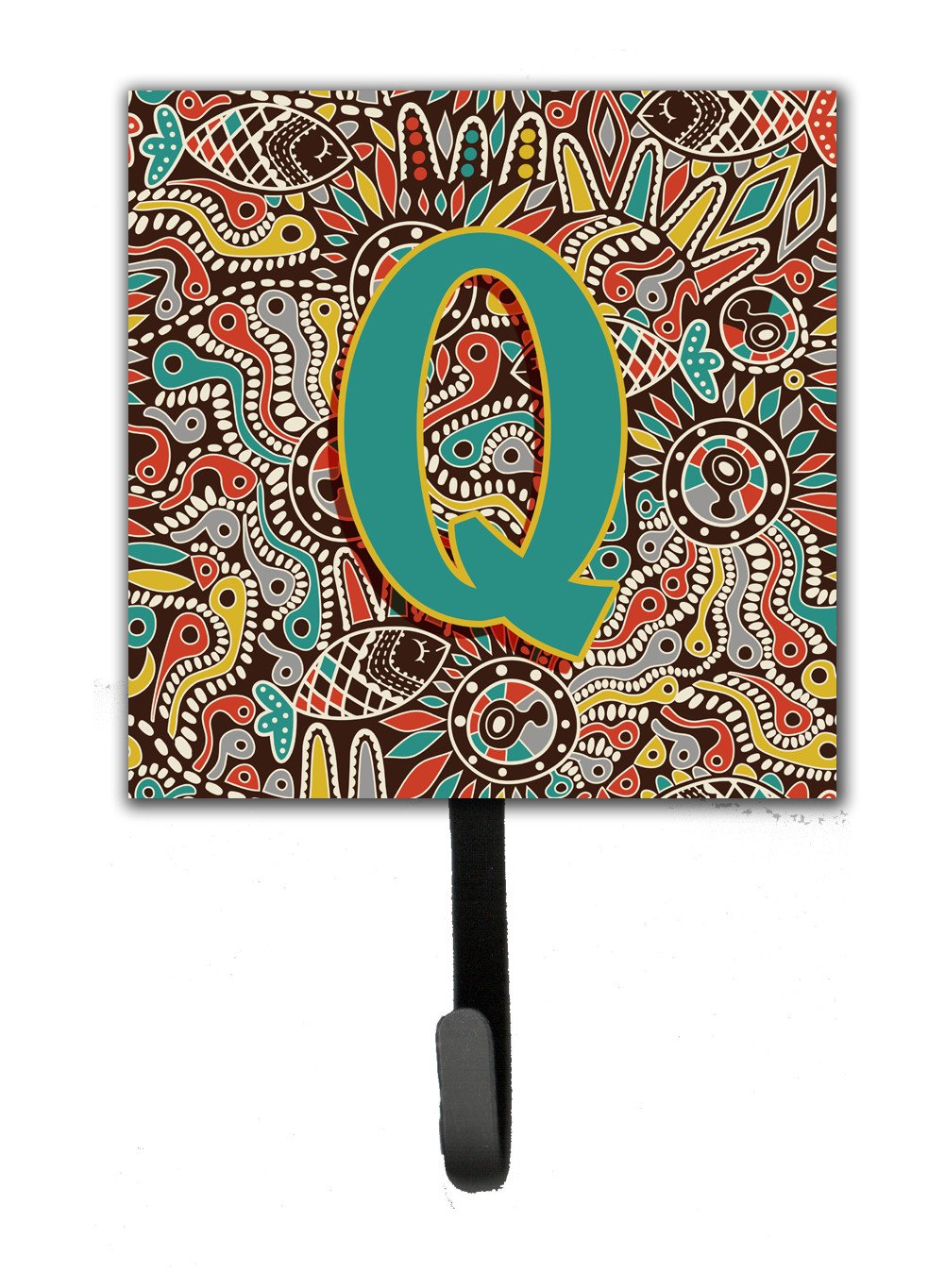 Letter Q Retro Tribal Alphabet Initial Leash or Key Holder CJ2013-QSH4 by Caroline's Treasures