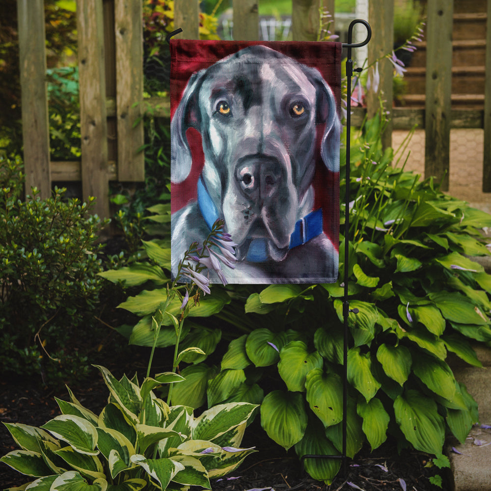 Great Dane Natural Ears Blue Collar Flag Garden Size 7310GF.