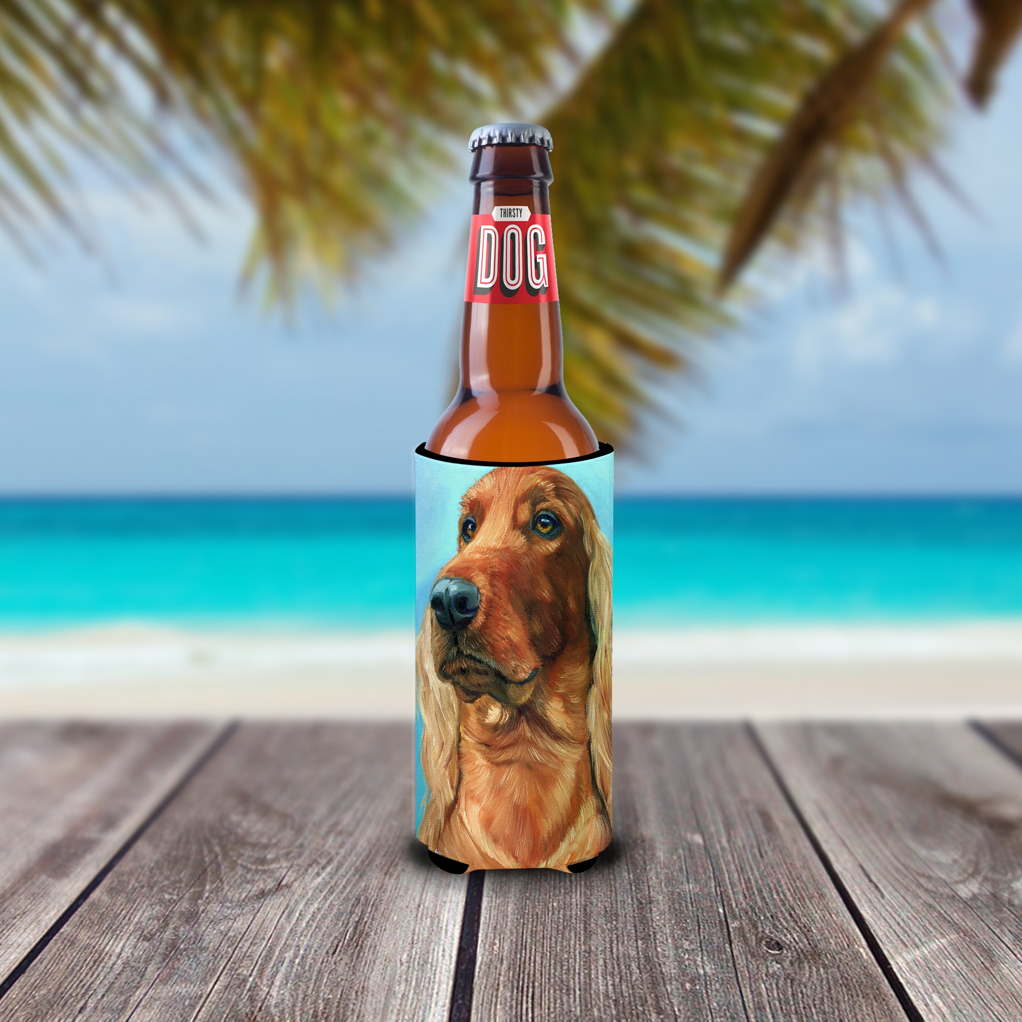 Irish Setter in Blue Ultra Beverage Insulators for slim cans 7314MUK  the-store.com.