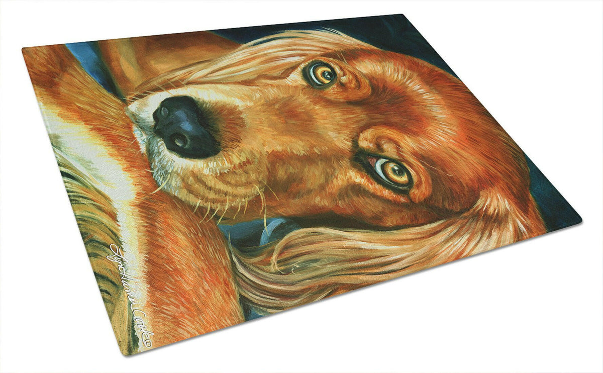 Irish Setter Serious Glass Cutting Board Large 7315LCB by Caroline&#39;s Treasures