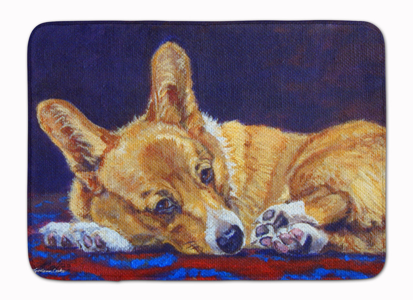 Corgi Blue Lonesome Machine Washable Memory Foam Mat 7320RUG - the-store.com