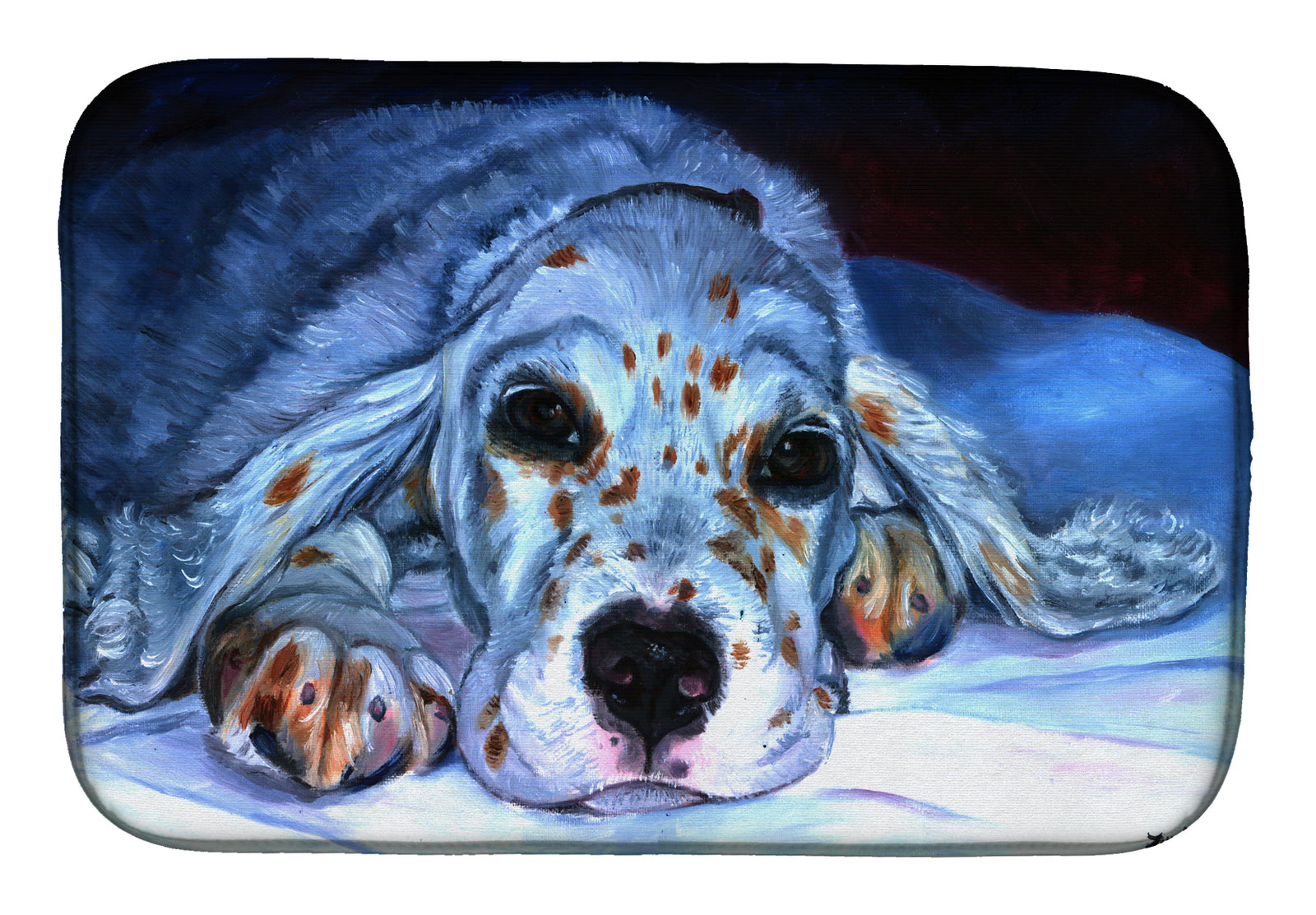 English Setter Pup Dish Drying Mat 7330DDM  the-store.com.