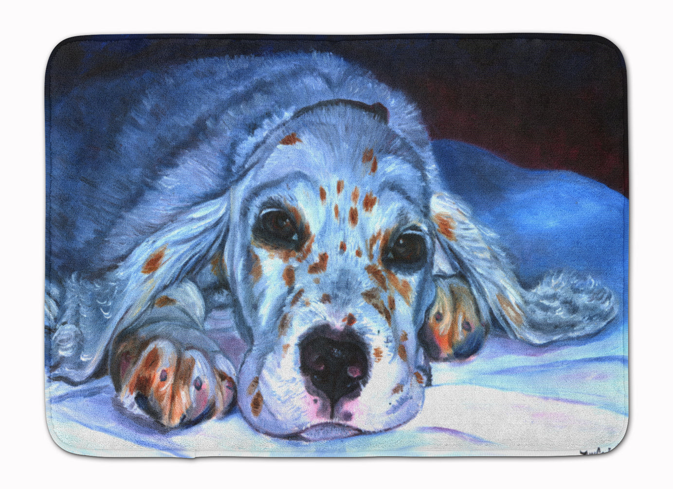 English Setter Pup Machine Washable Memory Foam Mat 7330RUG - the-store.com