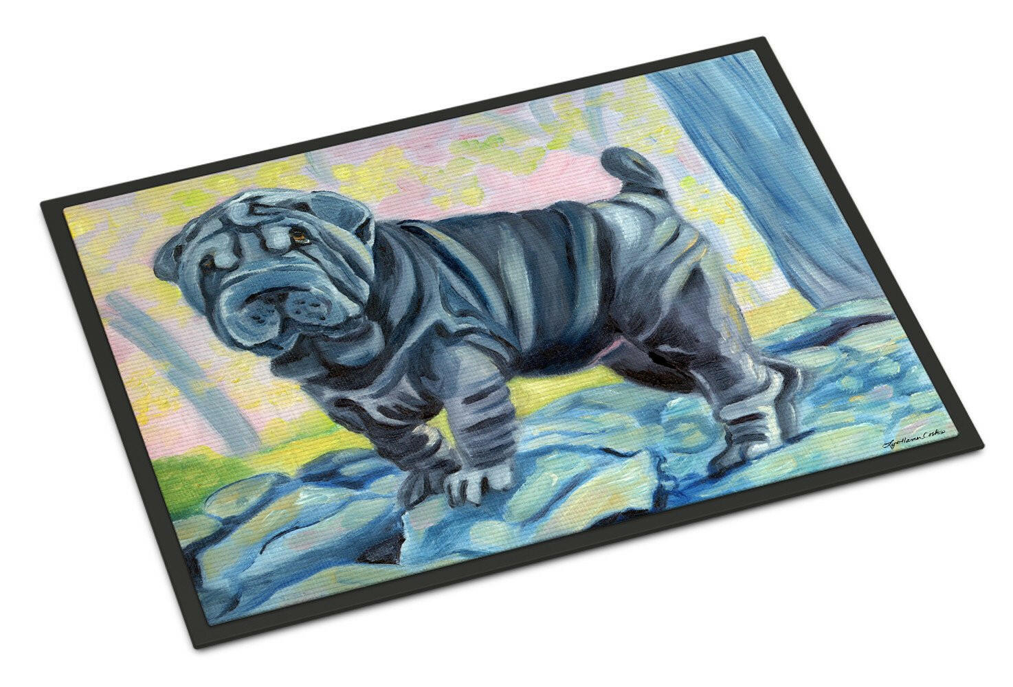 Blue Shar Pei Indoor or Outdoor Mat 24x36 7333JMAT - the-store.com