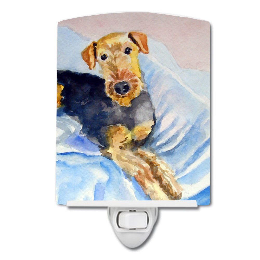 Cozy Airedale Terrier Ceramic Night Light 7335CNL - the-store.com