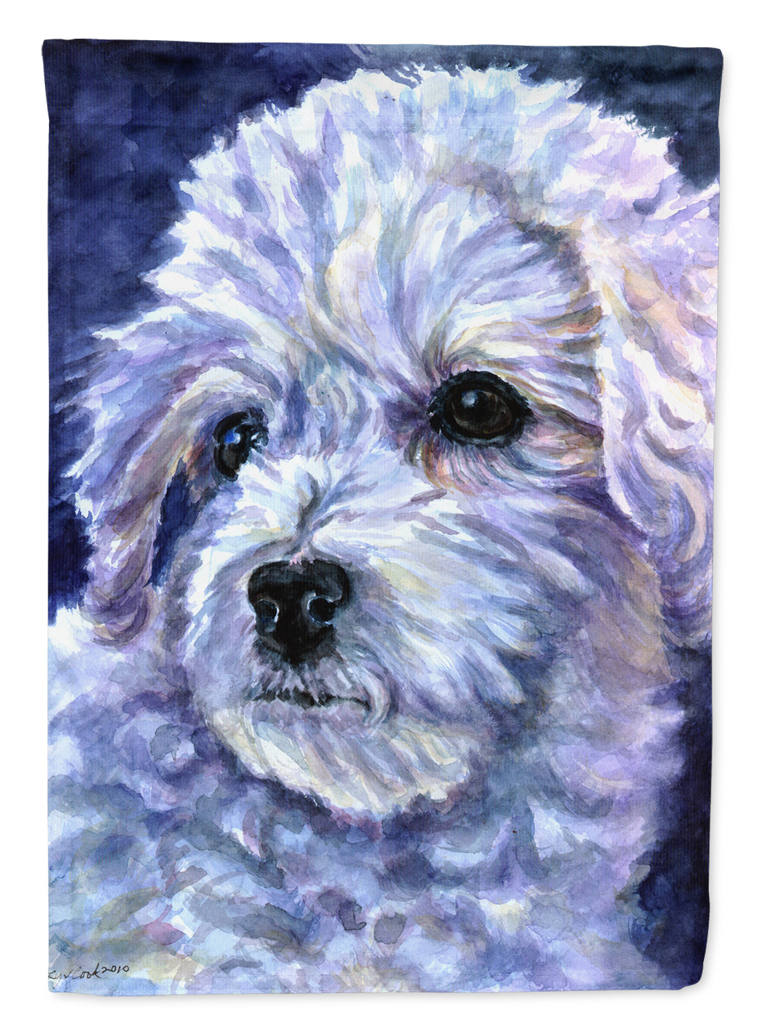 Bichon Frise Flag Canvas House Size 7336CHF  the-store.com.