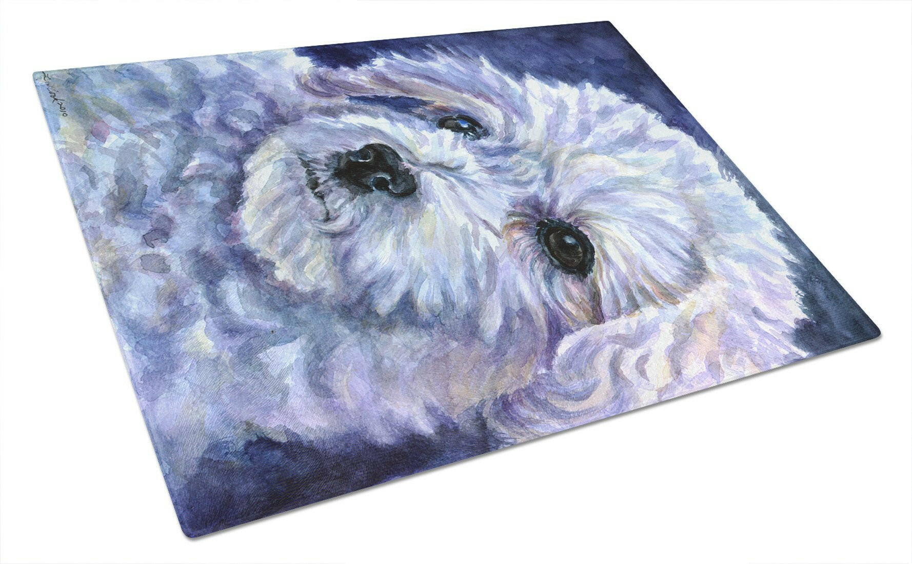 Bichon Frise Glass Cutting Board Large 7336LCB by Caroline's Treasures