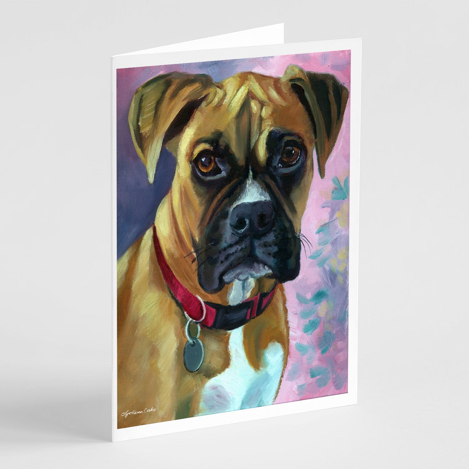 Buy this Natural Fawn Boxer Greeting Cards and Envelopes Pack of 8