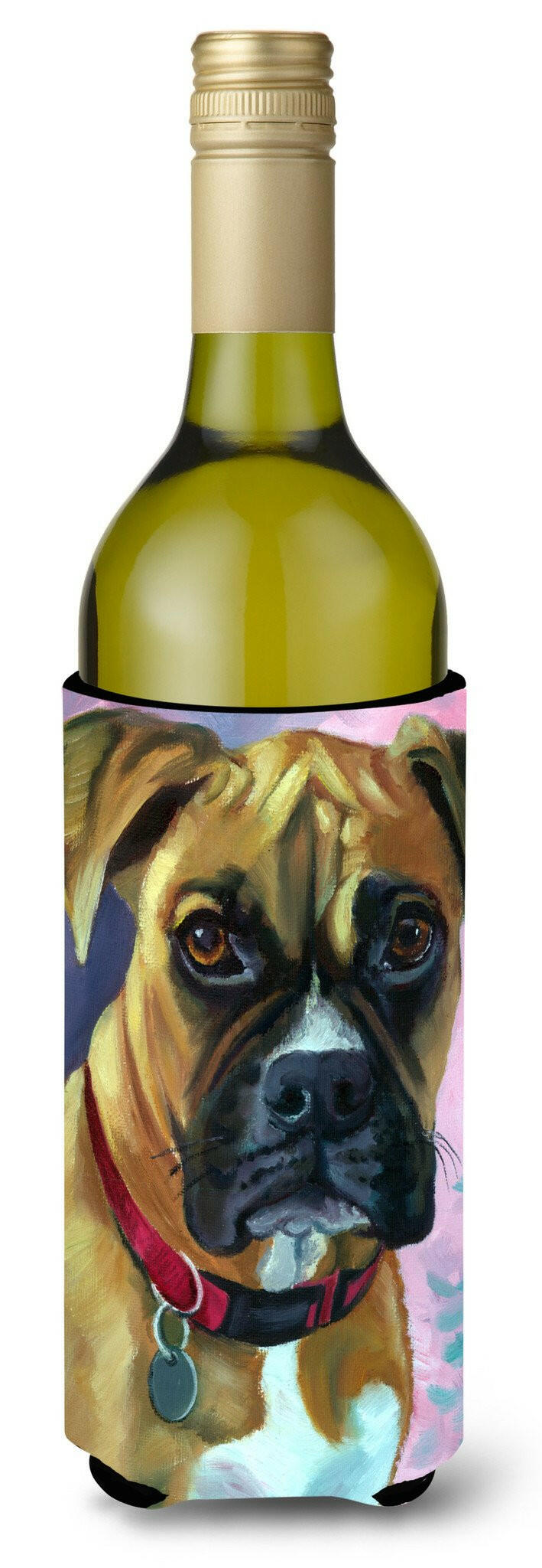 Natural Fawn Boxer Wine Bottle Beverage Insulator Hugger 7338LITERK by Caroline's Treasures