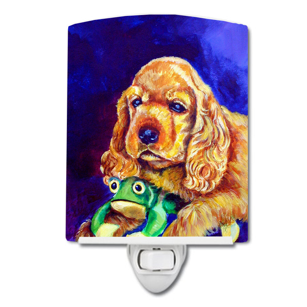 Cocker Spaniel with Frog Ceramic Night Light 7342CNL - the-store.com