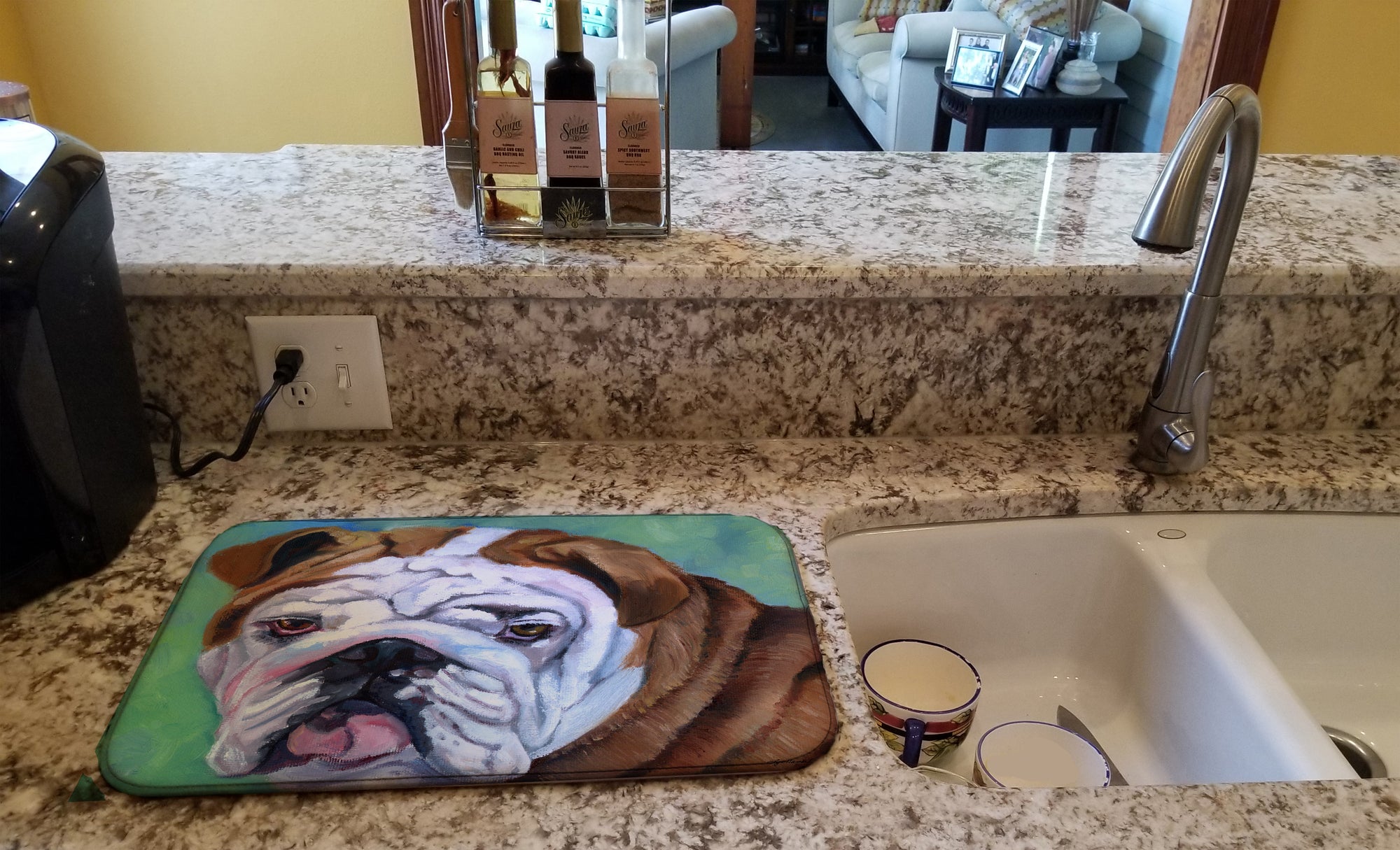 Admiral the English Bulldog Dish Drying Mat 7349DDM  the-store.com.