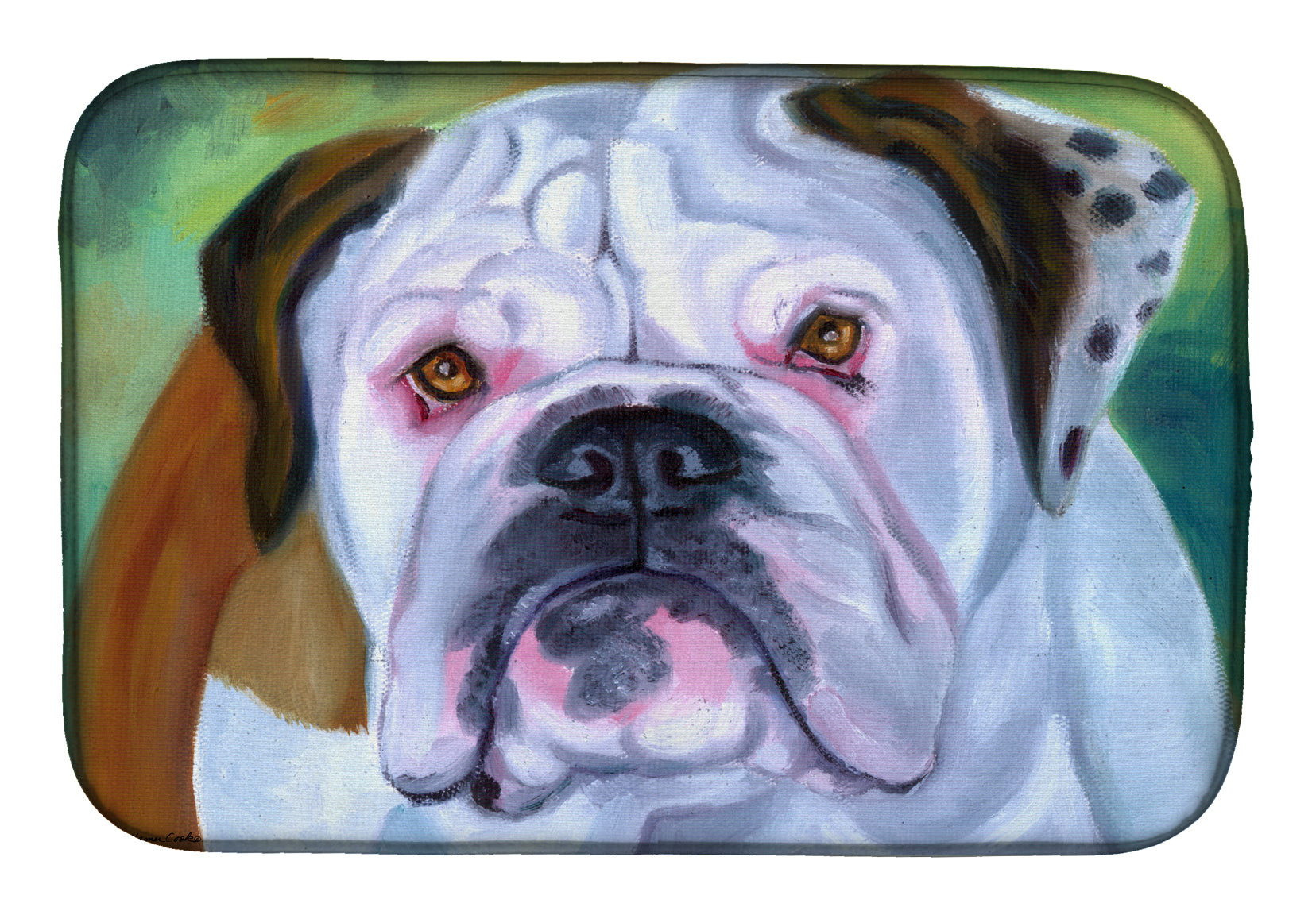 Miss English Bulldog Dish Drying Mat 7350DDM  the-store.com.