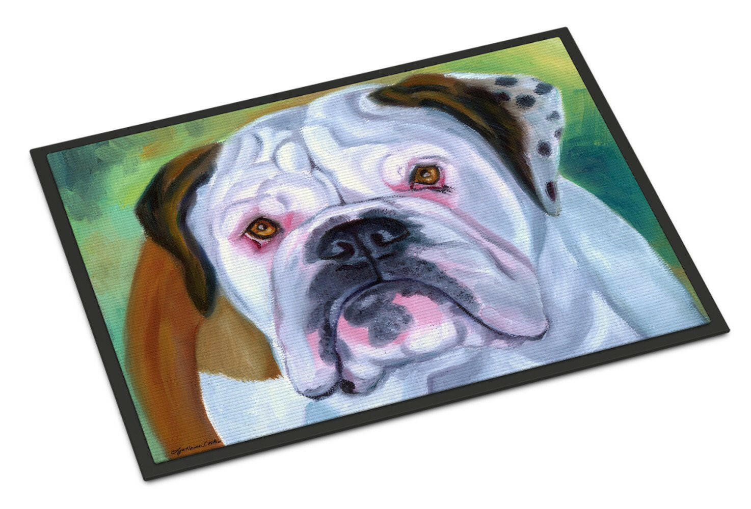 Miss English Bulldog Indoor or Outdoor Mat 18x27 7350MAT - the-store.com