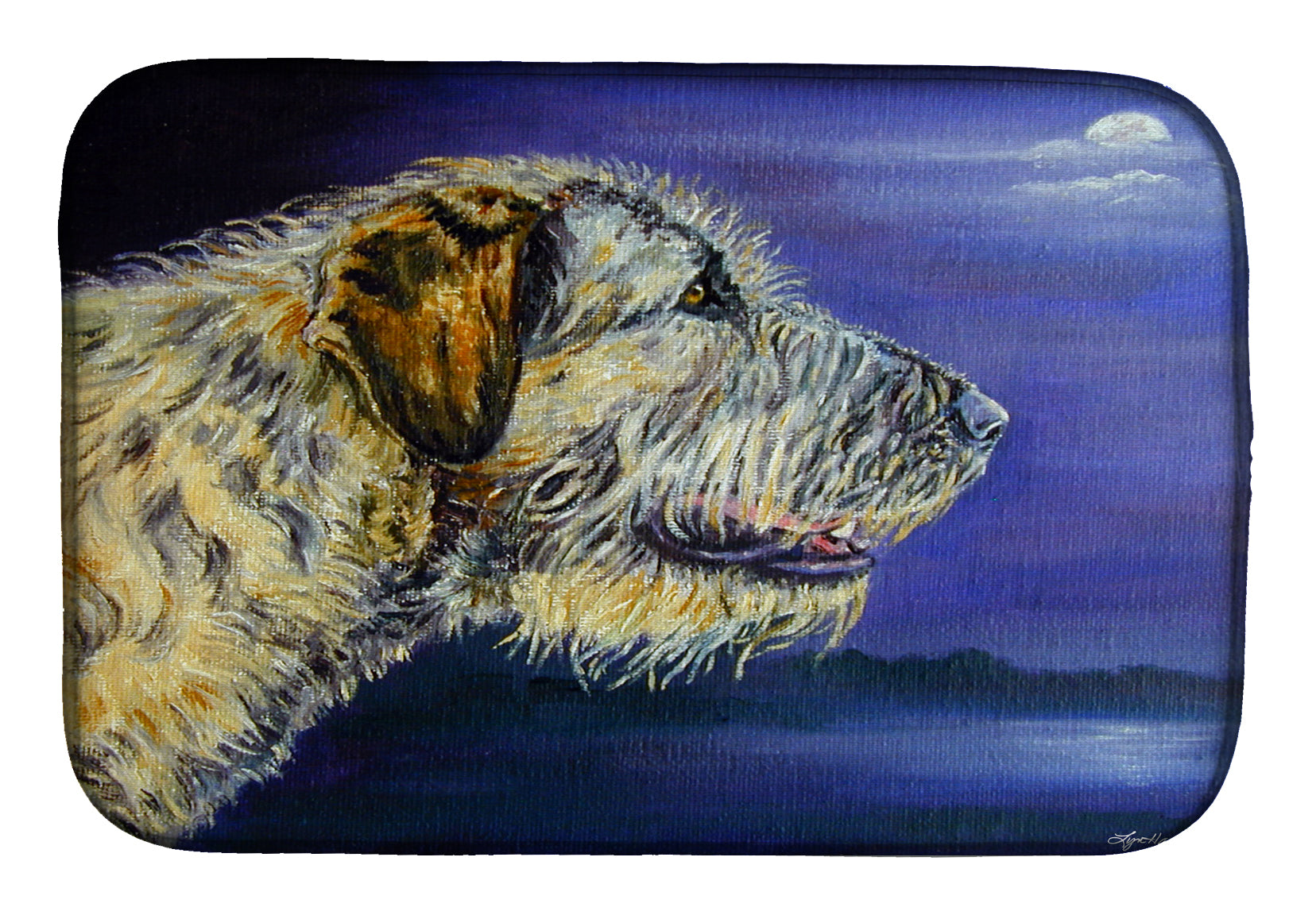 Irish Wolfhound Looking Dish Drying Mat 7352DDM  the-store.com.