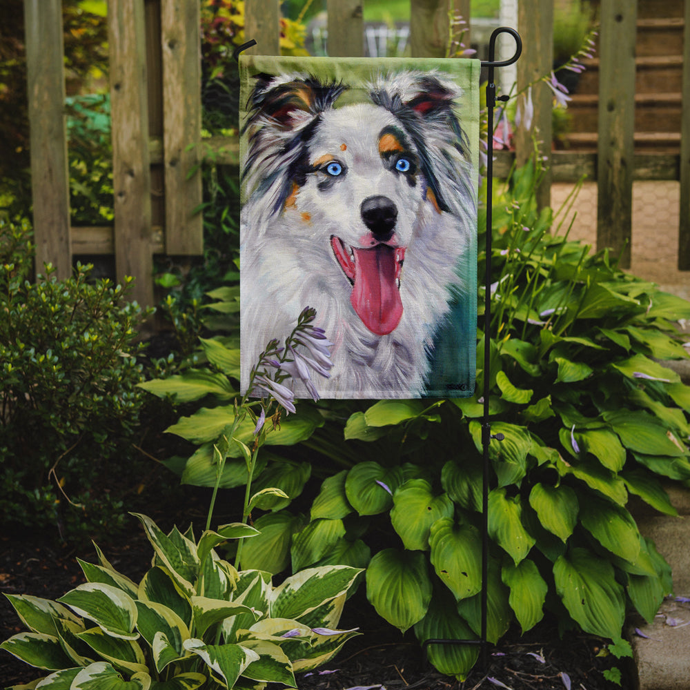 Australian Shepherd Blue Eyes Flag Garden Size 7358GF.