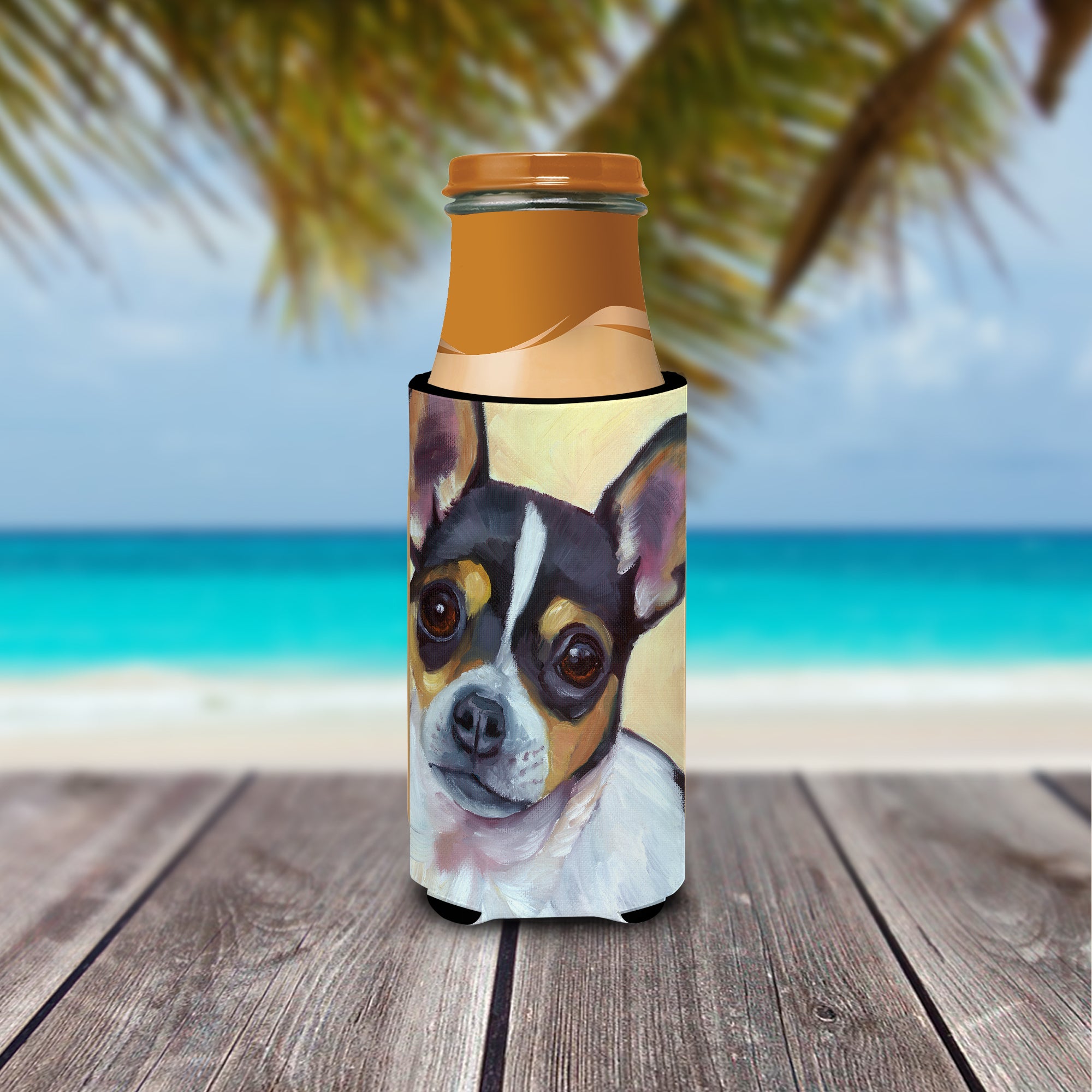 Chihuahua Black and Tan  Ultra Beverage Insulators for slim cans 7359MUK  the-store.com.