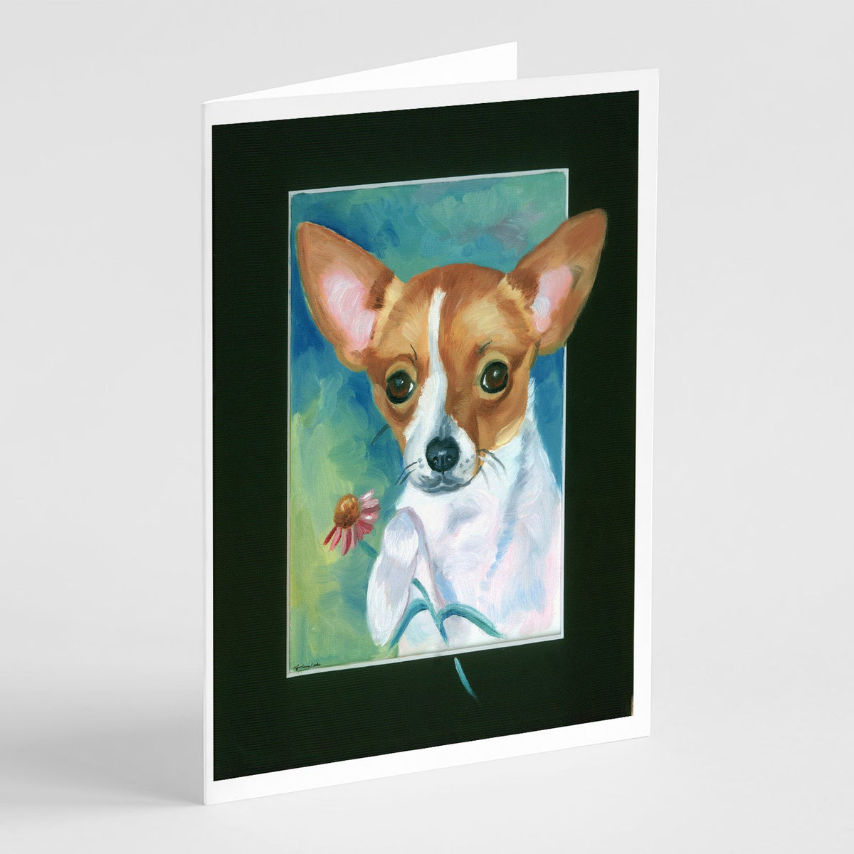 Buy this Chihuahua and Daisy Greeting Cards and Envelopes Pack of 8