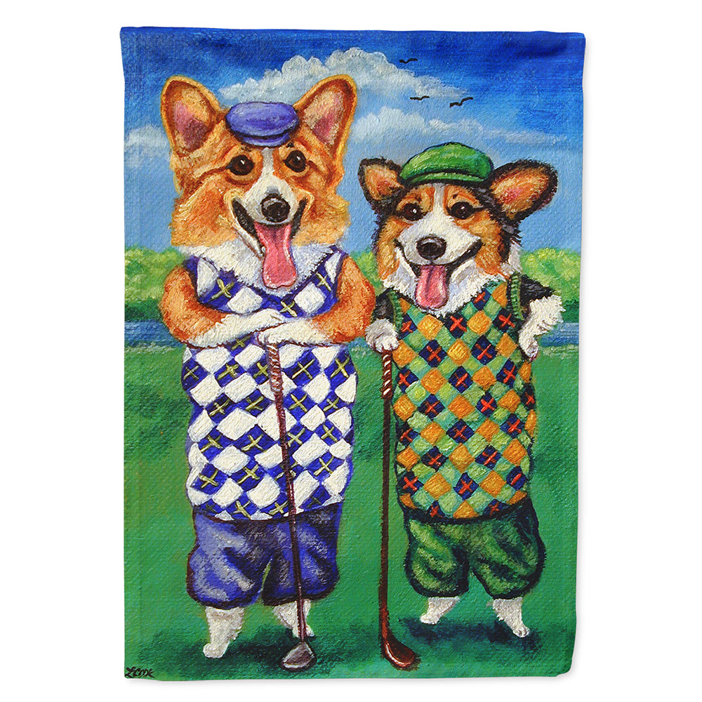 Corgi Golfers Flag Canvas House Size 7361CHF  the-store.com.